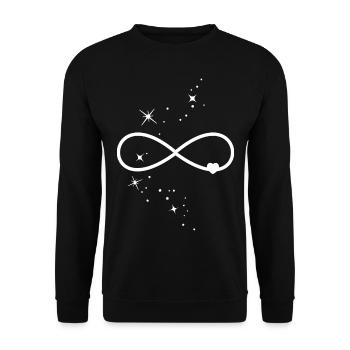 Infinity infinity icon galaxy star - Unisex Sweatshirt - black - Front - Alina (178cm) & Michal (187cm)