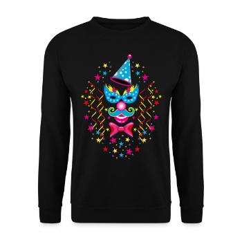 14 Carnival Clown Costume - Unisex Sweatshirt - black - Front - Alina (178cm) & Michal (187cm)