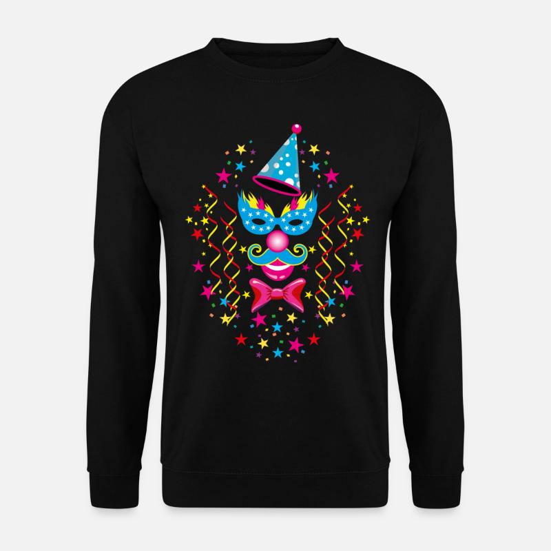 14 Karneval Clown Kostüm - Unisex Pullover - Schwarz