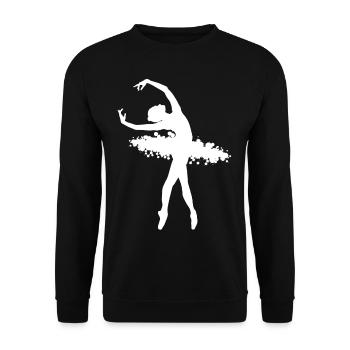 Ballett Ballerina - Unisex Pullover - Schwarz - Vorne - Alina (178cm) & Michal (187cm)