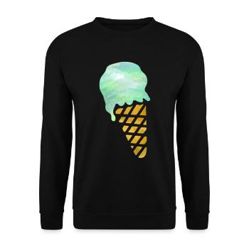 crème glacée - Sweat-shirt Unisexe - noir - Devant - Alina (178cm) & Michal (187cm)