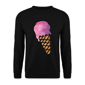 ice cream - Unisex Sweatshirt - black - Front - Alina (178cm) & Michal (187cm)