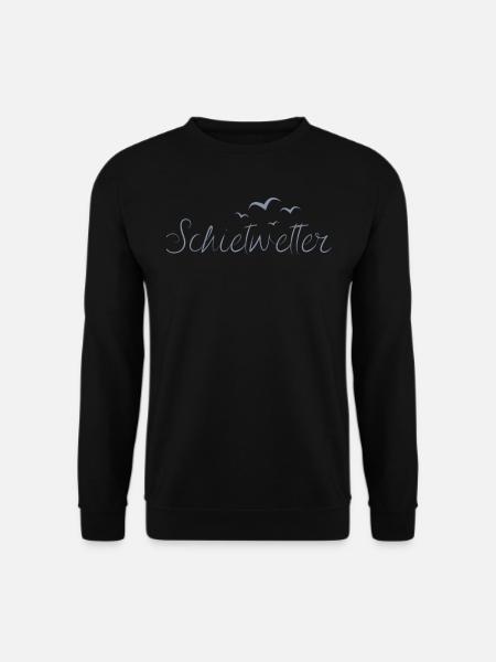 Schietwetter Möwen Design Maritim Schlicht - Unisex Pullover - Schwarz