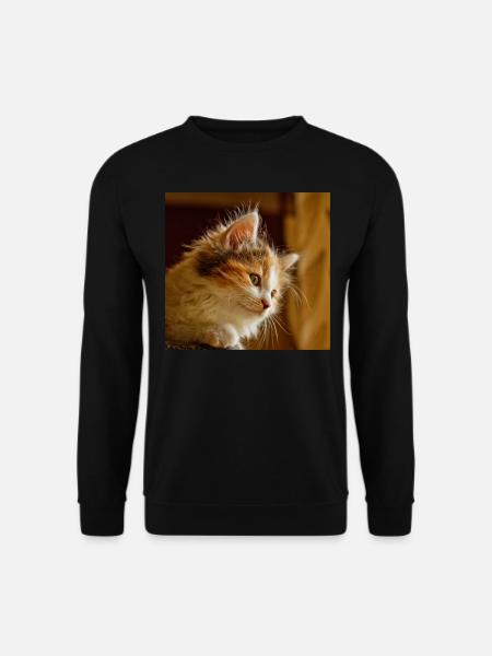 cat Katze Maske Cat mask Mask Cats - Unisex Pullover - Schwarz