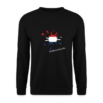 netherlands Holland Netherlands - Unisex Sweatshirt - black - Front - Alina (178cm) & Michal (187cm)