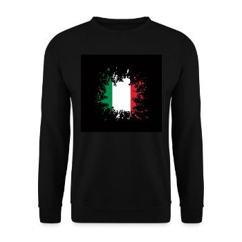 Italy mask italien black mask Maske Italien flag - Unisex Pullover - Schwarz - Vorne - Alina (178cm) & Michal (187cm)