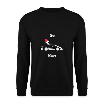 Go Kart Christmas Motorsport - Unisex Sweatshirt - black - Front - Alina (178cm) & Michal (187cm)