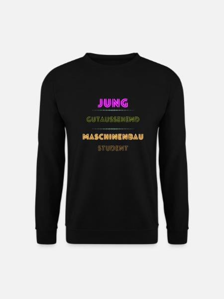 Jung gutaussehend Maschinenbau Student - Unisex Pullover - Schwarz
