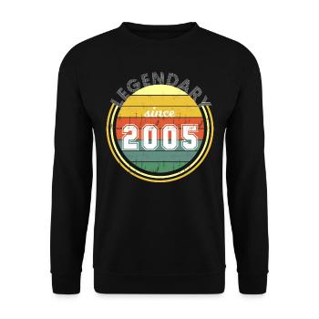 Vintage légendaire depuis 2005 anniversaire rétro - Sweat-shirt Unisexe - noir - Devant - Alina (178cm) & Michal (187cm)