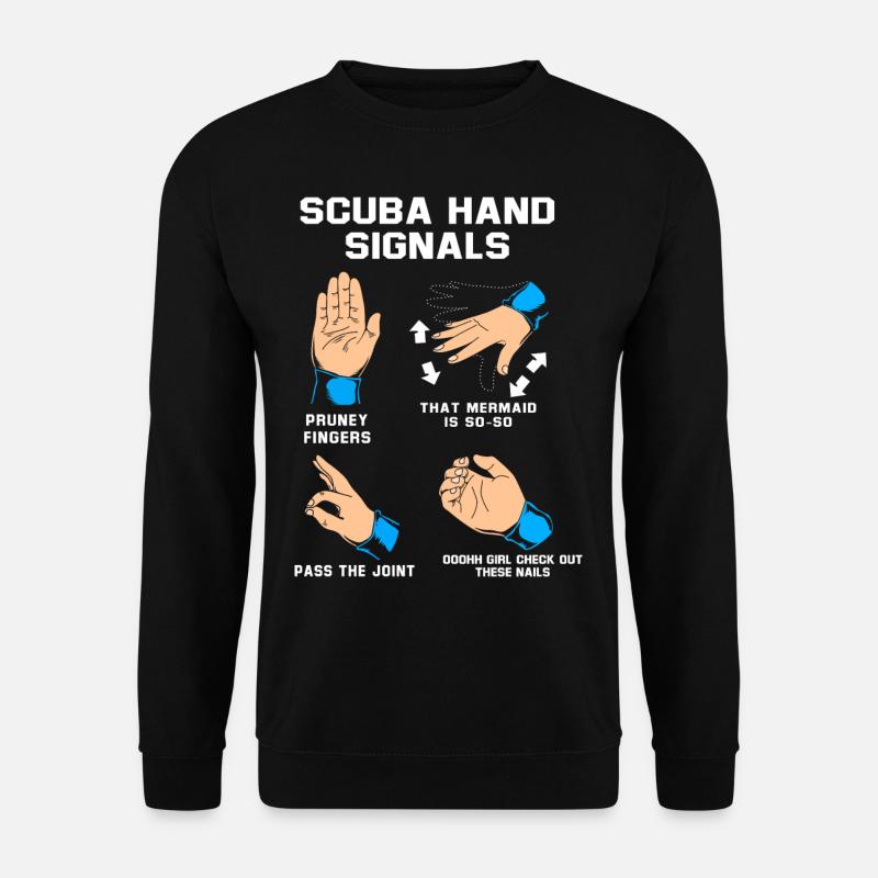 Plongeur Main Signe Scuba Diving - Sweat-shirt Unisexe - noir