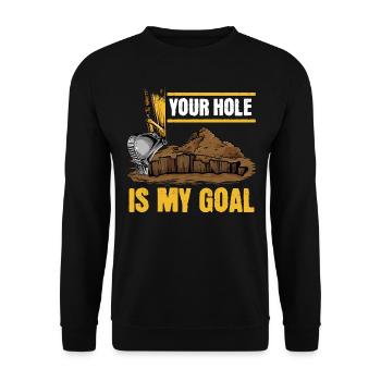 Excavator driver excavator driver construction equipment guide excavator - Unisex Sweatshirt - black - Front - Alina (178cm) & Michal (187cm)