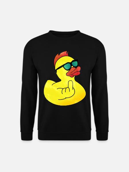 Gummiente Coole Badeente - Unisex Pullover - Schwarz