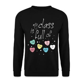Primary school primary school teacher - Unisex Sweatshirt - black - Front - Alina (178cm) & Michal (187cm)