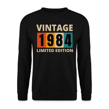 millésime 1984 - Sweat-shirt Unisexe - noir - Devant - Alina (178cm) & Michal (187cm)