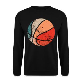 Joueur de basket-ball rétro basket-ball - Sweat-shirt Unisexe - noir - Devant - Alina (178cm) & Michal (187cm)