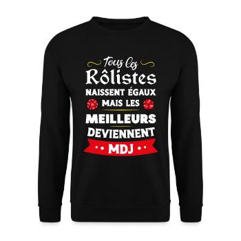 Les meilleurs rôlistes deviennent Maître de Jeu - Sweat-shirt Unisexe - noir - Devant - Alina (178cm) & Michal (187cm)