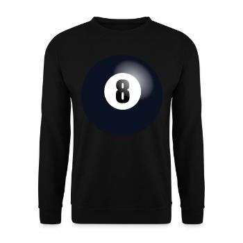 Boule de billard - Sweat-shirt Unisexe - noir - Devant - Alina (178cm) & Michal (187cm)