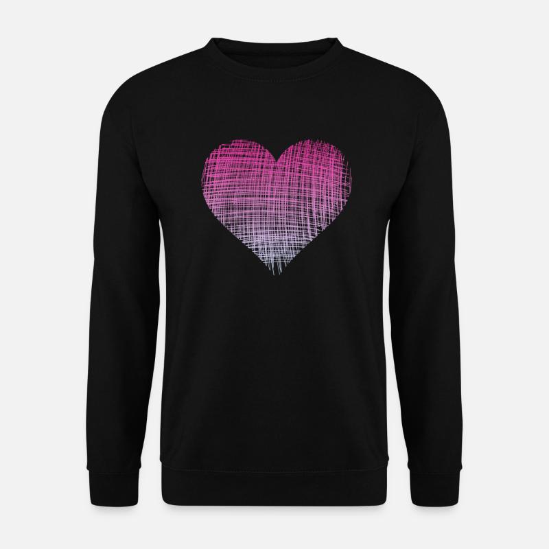 pink heart pinkes Herz - Unisex Pullover - Schwarz