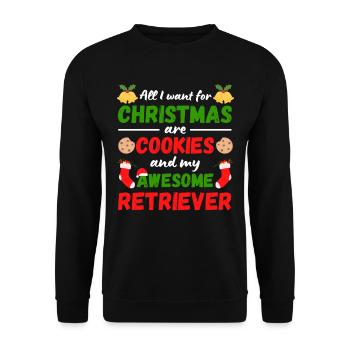 Cookies de Récupération de Noël - Sweat-shirt Unisexe - noir - Devant - Alina (178cm) & Michal (187cm)