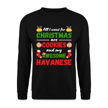 Biscuits havanais de Noël - Sweat-shirt Unisexe - noir - Devant - Alina (178cm) & Michal (187cm)