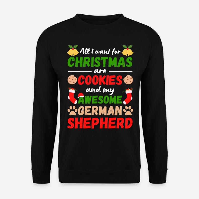 Biscuits de Noël berger allemand - Sweat-shirt Unisexe - noir