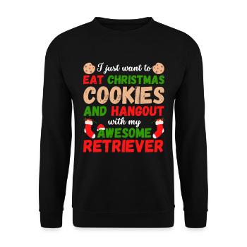Cookies de Récupération de Noël - Sweat-shirt Unisexe - noir - Devant - Alina (178cm) & Michal (187cm)