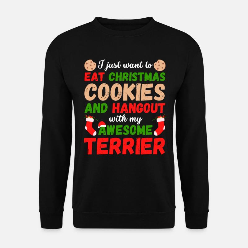 Biscuits de Noël Terrier - Sweat-shirt Unisexe - noir