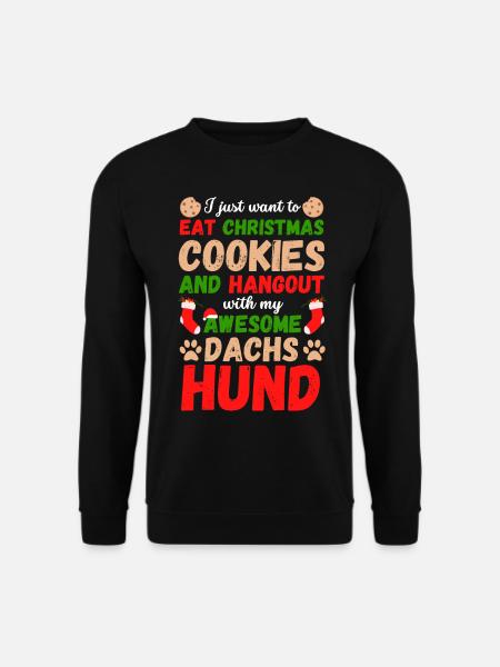 Biscuits teckels de Noël - Sweat-shirt Unisexe - noir