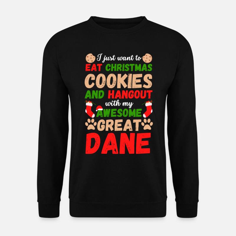 Biscuits de Noël Great Dane - Sweat-shirt Unisexe - noir