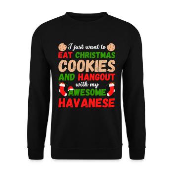 Biscuits havanais de Noël - Sweat-shirt Unisexe - noir - Devant - Alina (178cm) & Michal (187cm)