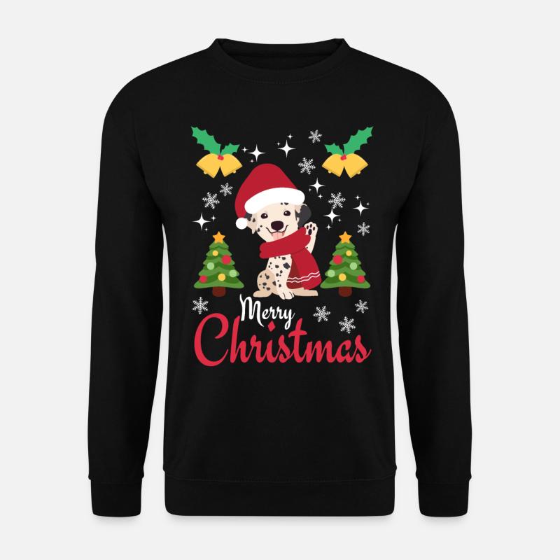 Weihnachten Süßer Dalmatiner Liebhaber Kawaii - Unisex Pullover - Schwarz