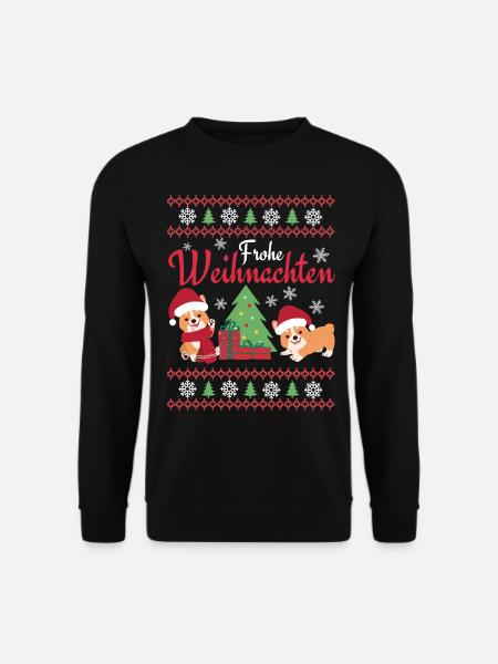Noël Sweet Welsh Corgi Kawaii - Sweat-shirt Unisexe - noir