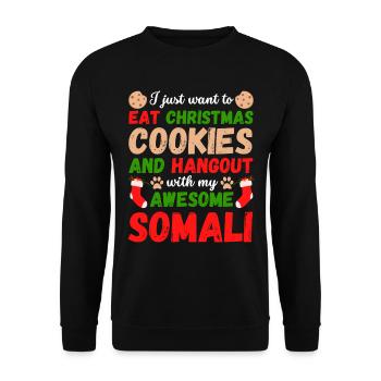 Biscuits de noël pour chats somaliens - Sweat-shirt Unisexe - noir - Devant - Alina (178cm) & Michal (187cm)