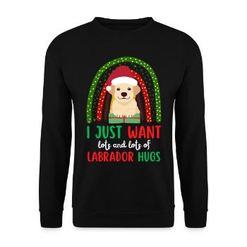 Noël Sweet Labrador Retriever Kawaii - Sweat-shirt Unisexe - noir - Devant - Alina (178cm) & Michal (187cm)