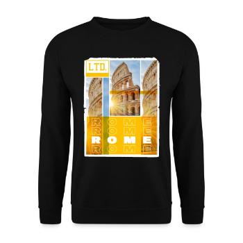 Rome Rome Italie Ville Skyline Accueil Amour - Sweat-shirt Unisexe - noir - Devant - Alina (178cm) & Michal (187cm)