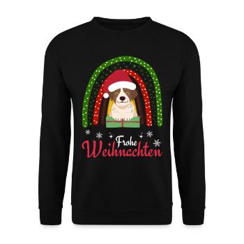 Weihnachten Süßer English Pointer Liebhaber Kawaii - Unisex Pullover - Schwarz - Vorne - Alina (178cm) & Michal (187cm)