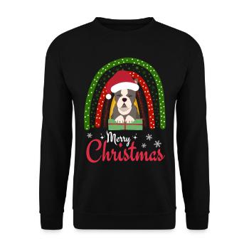 Noël Sweet Boston Terrier Kawaii - Sweat-shirt Unisexe - noir - Devant - Alina (178cm) & Michal (187cm)