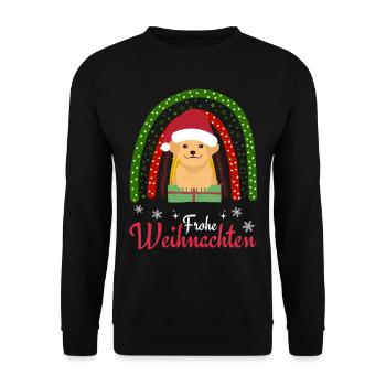 Noël Sweet Golden Retriever Kawaii - Sweat-shirt Unisexe - noir - Devant - Alina (178cm) & Michal (187cm)