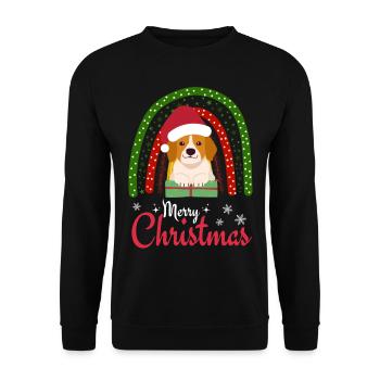 Christmas Sweet Beagle Kawaii - Unisex Sweatshirt - black - Front - Alina (178cm) & Michal (187cm)