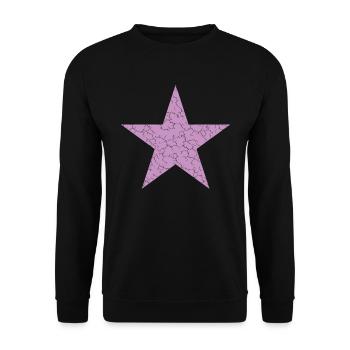 Stern purple Vintage star - Unisex Pullover - Schwarz - Vorne - Alina (178cm) & Michal (187cm)
