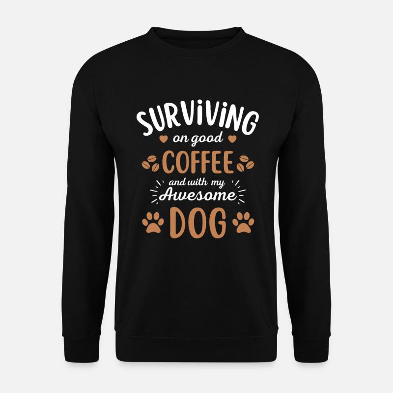 Dog & Coffee Dog Cafe - Unisex Sweatshirt - black