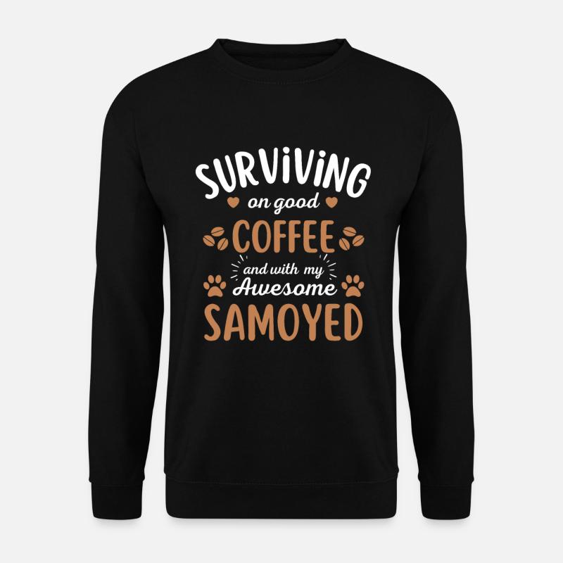 Samoyed Coffee Dog Cafe - Sweat-shirt Unisexe - noir