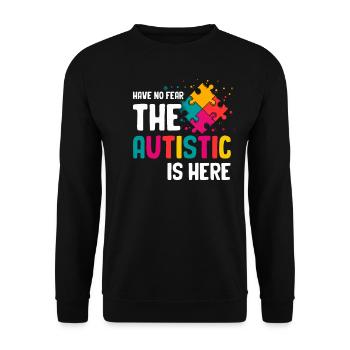 Autismus - Unisex Pullover - Schwarz - Vorne - Alina (178cm) & Michal (187cm)
