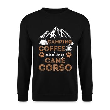 Cane Corso Café Camping Dog Cafe - Sweat-shirt Unisexe - noir - Devant - Alina (178cm) & Michal (187cm)