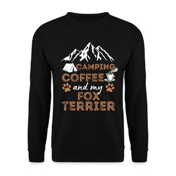 Fox Terrier Café Camping Dog Cafe - Sweat-shirt Unisexe - noir - Devant - Alina (178cm) & Michal (187cm)