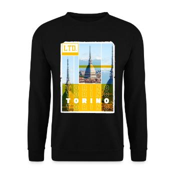Turin Torino Italy City Skyline Holiday Love - Unisex Sweatshirt - black - Front - Alina (178cm) & Michal (187cm)