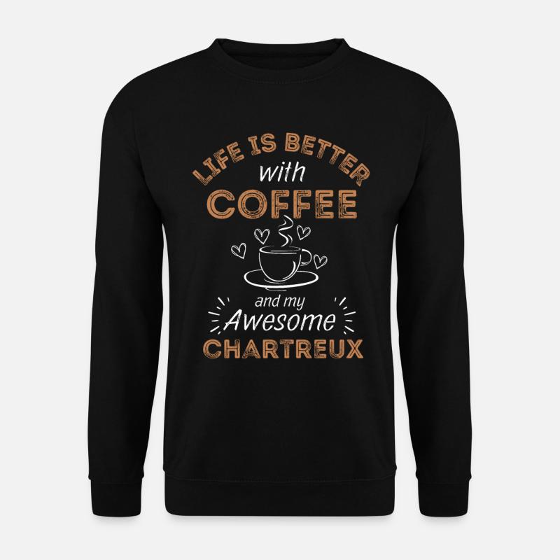 Carthusian Cat Coffee Cafe - Unisex Sweatshirt - black