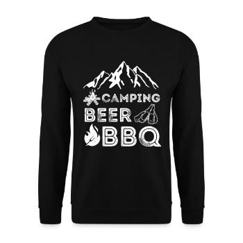 Amateurs de camping, de bière et de barbecue - Sweat-shirt Unisexe - noir - Devant - Alina (178cm) & Michal (187cm)
