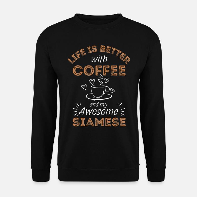 Siam Cat Coffee Cafe - Unisex Sweatshirt - black