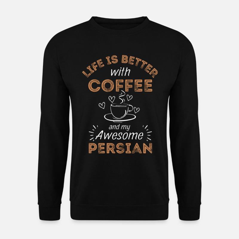Persian Cat Coffee Cafe - Unisex Sweatshirt - black